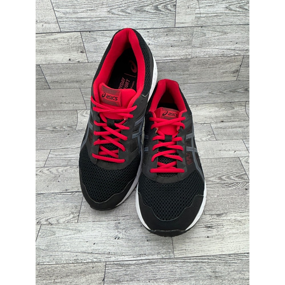ASICS Gel-Dedicate 7 Extra Wide Black Red Men's Running Shoes‎ Sz 9